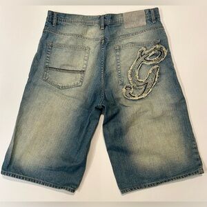 Vtg Men’s G-Unit Denim Co Jean Shorts 36 Baggy Y2K 2000s Hip Hop Streetwear Logo